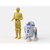 Low-Poly R2D2 and C3PO - Dual Extrusion version